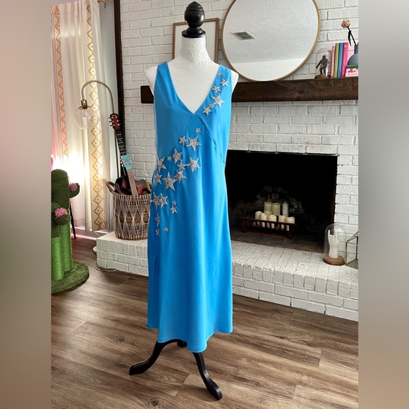 ERAS TOUR Taylor Swift Custom Satin Dress with Stars Miss Americana -ERAS Tour - Picture 1 of 8